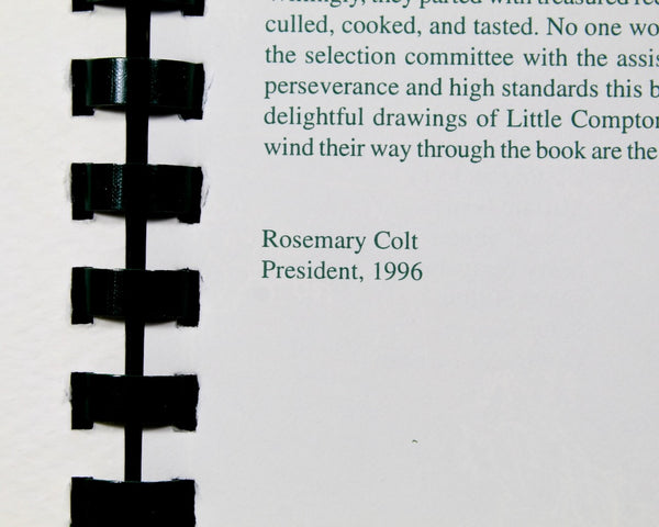 LITTLE COMPTON, RI | The Little Compton Garden Club Cookbook, 1996 | Vintage Community Cookbook