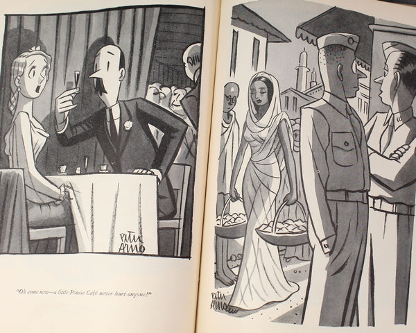 Man in the Shower by Peter Arno | 1944 First Edition/2nd Printing | WWII Era Cartoon Book | Bixley Shop