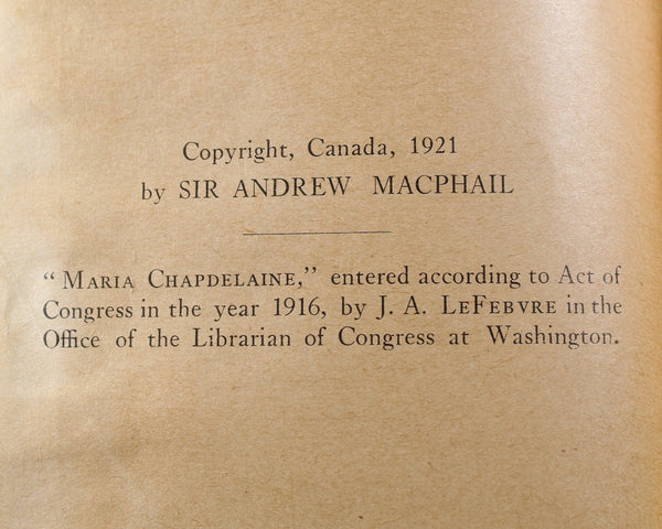 Marie Chapdelaine: A Romance of French Canada | 1921 Antique Novel | First American Edition | Bixley Shop