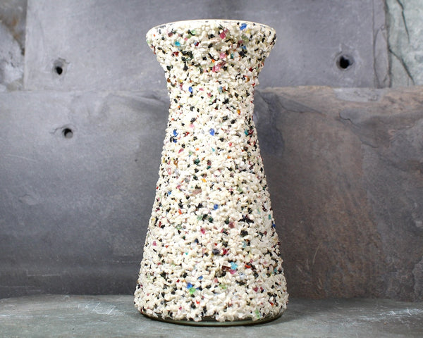 Vintage Crushed Rock Covered Vase | Pebble Covered Vase | MCM Vase | MCM Decor | Mid-Century Vase | Brady Bunch | Bixley Shop