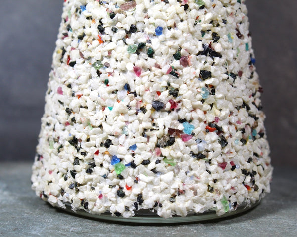 Vintage Crushed Rock Covered Vase | Pebble Covered Vase | MCM Vase | MCM Decor | Mid-Century Vase | Brady Bunch | Bixley Shop