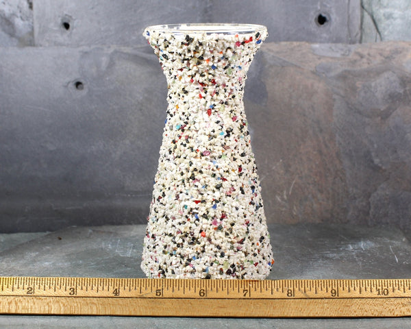 Vintage Crushed Rock Covered Vase | Pebble Covered Vase | MCM Vase | MCM Decor | Mid-Century Vase | Brady Bunch | Bixley Shop
