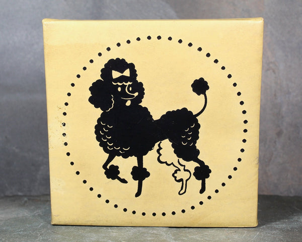 Mid-Century Poodle Bookends | Pair of Printed Leather Bookends | Gift for Poodle Lovers | Bixley Shop