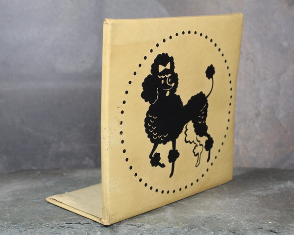 Mid-Century Poodle Bookends | Pair of Printed Leather Bookends | Gift for Poodle Lovers | Bixley Shop