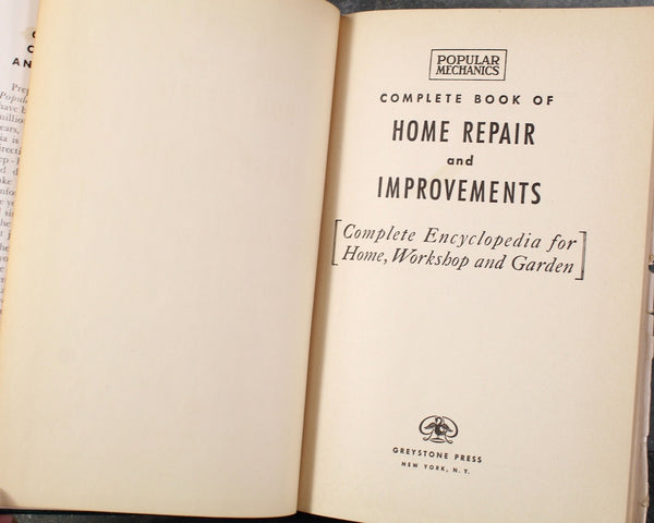 1949 Mr. Fix It: Complete Book of Home Repair & Improvement by Popular Mechanics | 1949 Vintage Handyman Manual | | Bixley Shop