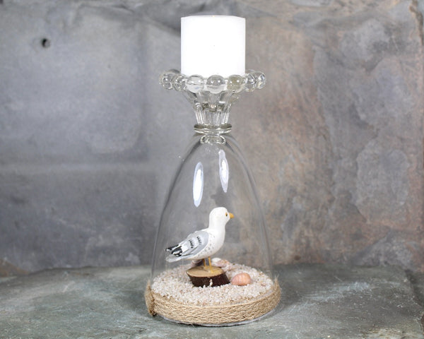 Nautical Seagull Candleholder | Upcycled Boogie Glass Candle | Beach House Candle | Seaside Candle | Bixley Shop