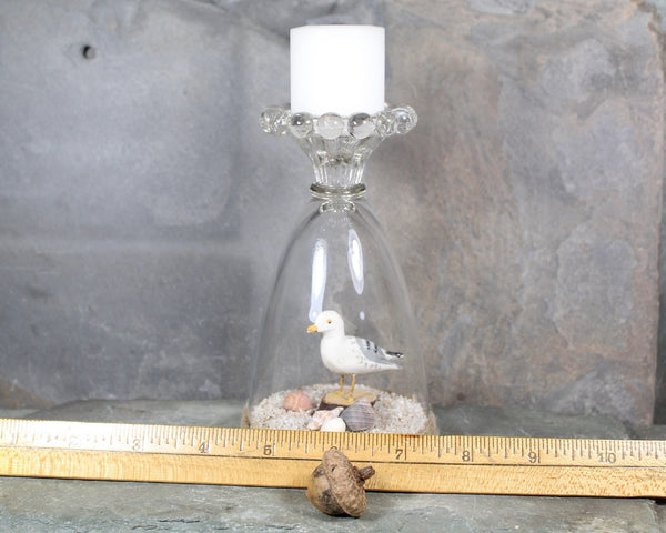 Nautical Seagull Candleholder | Upcycled Boogie Glass Candle | Beach House Candle | Seaside Candle | Bixley Shop