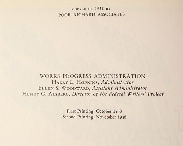 New England Hurricane: A Factual Pictoral Record | Written by the Federal Writers' Project | 1938 FIRST EDITION, Second Printing