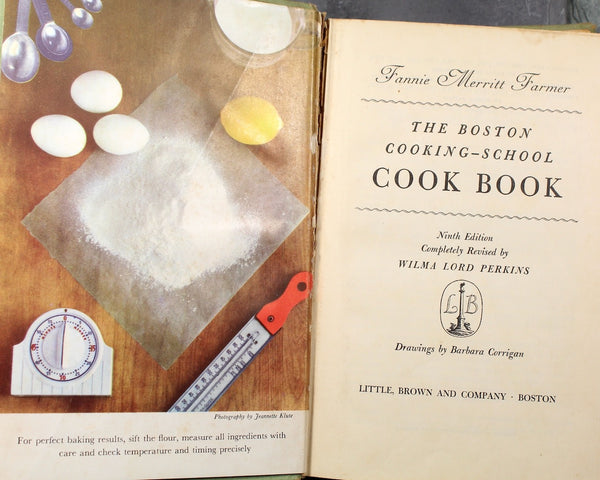 Fannie Farmer Cookbook, 9th Edition, 1951 - Vintage Classic American Cookbook | Classic Fannie Farmer | Bixley Shop