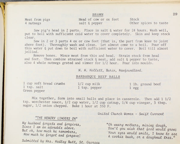 NEWFOUNDLAND & LABRADOR -  Fat-Back & Molasses: Favorite Old Recipes from Newfoundland and Labrador by Rev. Ivan F. Jesperson, 1974 | Bixley Shop