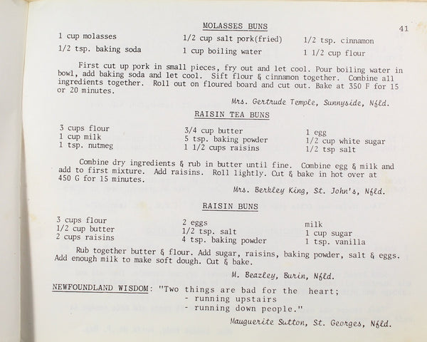 NEWFOUNDLAND & LABRADOR -  Fat-Back & Molasses: Favorite Old Recipes from Newfoundland and Labrador by Rev. Ivan F. Jesperson, 1974 | Bixley Shop