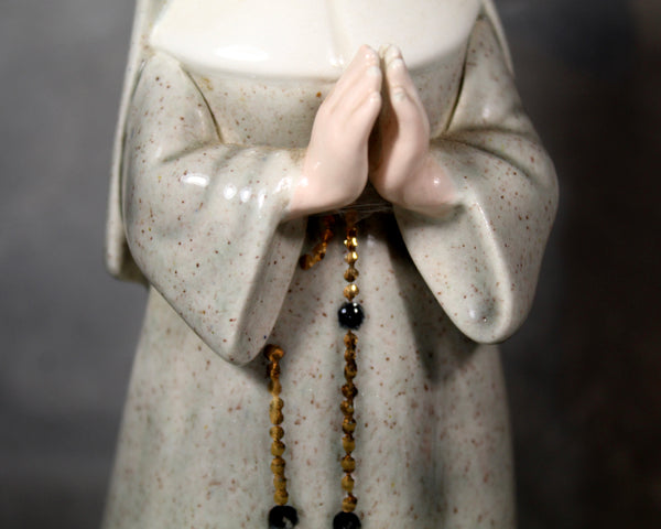 Vintage Ceramic Nun Figurine | Serene Praying Nun Figurine | Bixley Shop