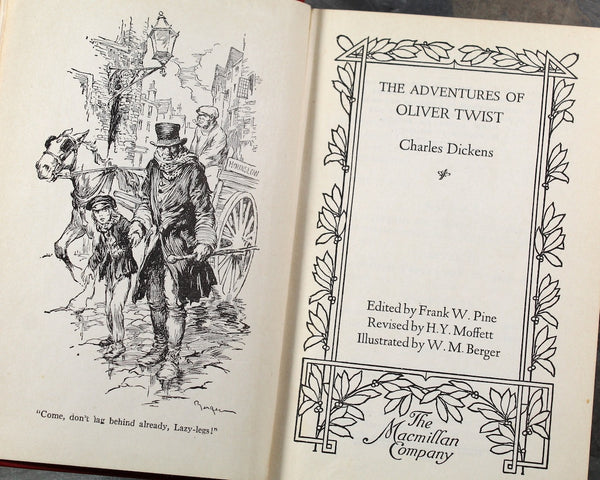 Oliver Twist by Charles Dickens | 1958 MacMillan Company Hardcover Edition | New Pocket Classics Edition | Bixley Shop