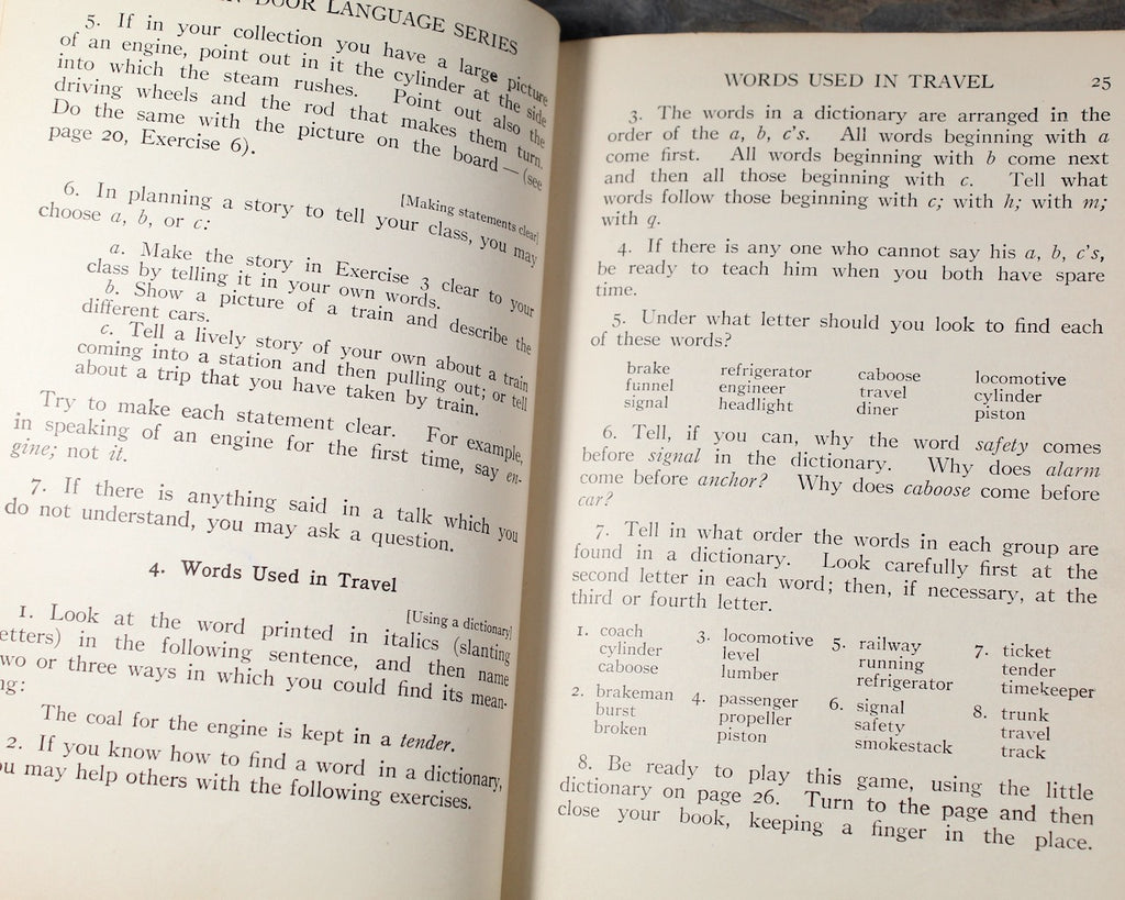 Open Language Book Open Door Language Series for 4th Grade | Antique 1928 Language Textbo ...