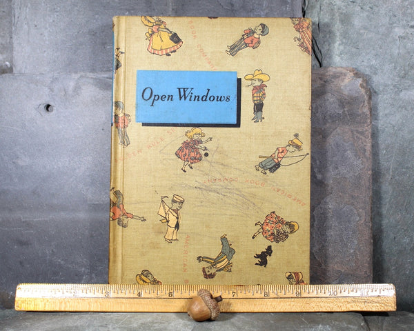 Open Windows | by Allin W. Lewell & Mary Louise Friebele | 1961 American Book Co. | Golden Rule Series Vintage Reading Textbook