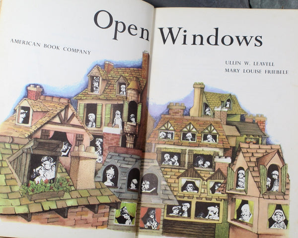 Open Windows | by Allin W. Lewell & Mary Louise Friebele | 1961 American Book Co. | Golden Rule Series Vintage Reading Textbook