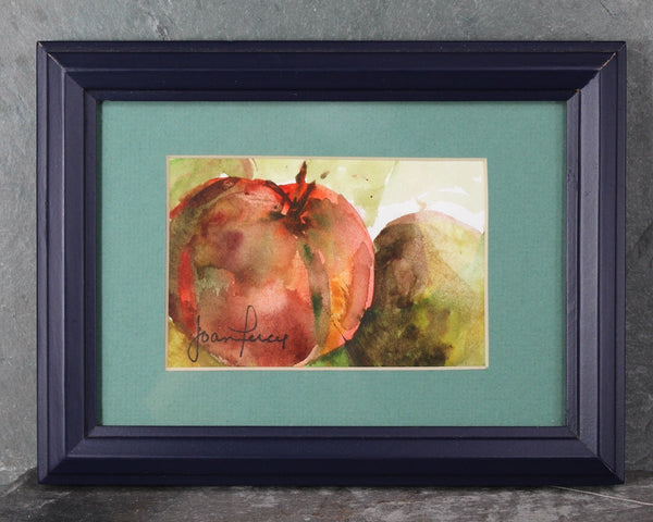 Original, Signed Watercolor Paintings | Set of 3 | "Apple Study" | Artist Joan Percy | Bixley Shop