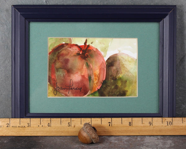 Original, Signed Watercolor Paintings | Set of 3 | "Apple Study" | Artist Joan Percy | Bixley Shop