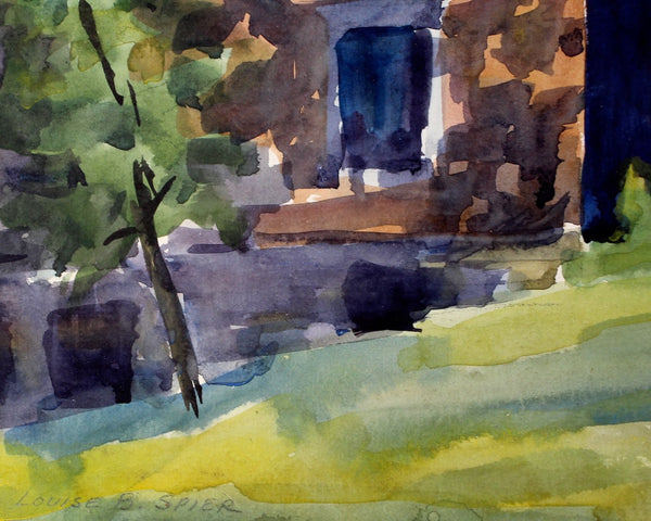 Original Watercolor Painting | Louise B. Spier Artist | Signed & Dated 1938 Painting | UNFRAMED 10"x14" | Bixley Shop