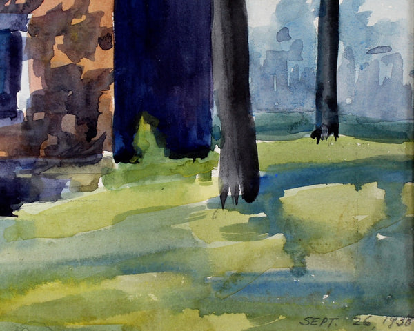 Original Watercolor Painting | Louise B. Spier Artist | Signed & Dated 1938 Painting | UNFRAMED 10"x14" | Bixley Shop