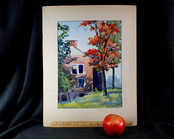 Original Watercolor Painting | Louise B. Spier Artist | Signed & Dated 1938 Painting | UNFRAMED 10"x14" | Bixley Shop