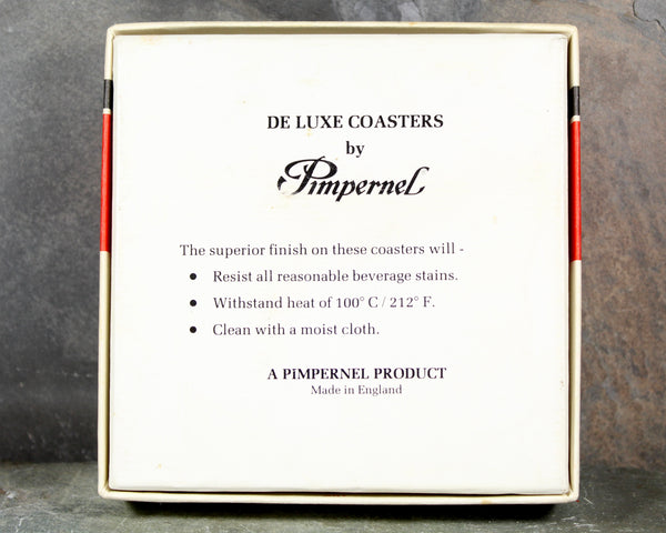 Set of 6 Mid-Century Pimpernel Coasters | North American Wildlife | Lynx, Bear, Wolf, etc... | Cork Backed MCM Coasters  | Bixley Shop