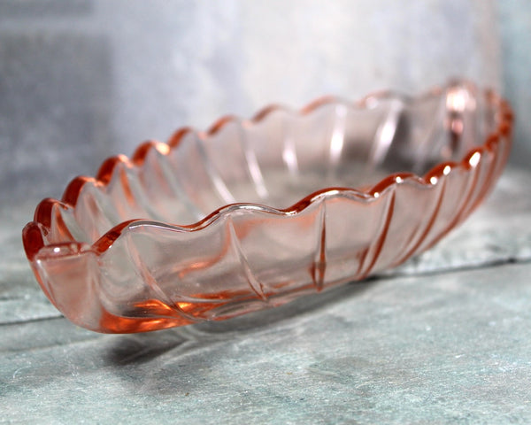 Antique Pink Depression Oblong Celery Dish | Pink Glass Candy Dish | Antique Candy Dish | Pretty in Pink! | Bixley Shop