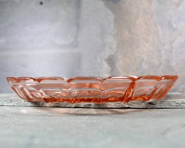 Antique Pink Depression Glass Divided Dish | Pretty in Pink! | Gorgeous 1950s Collector Dish | Antique Trinket Dish | Bixley Shop