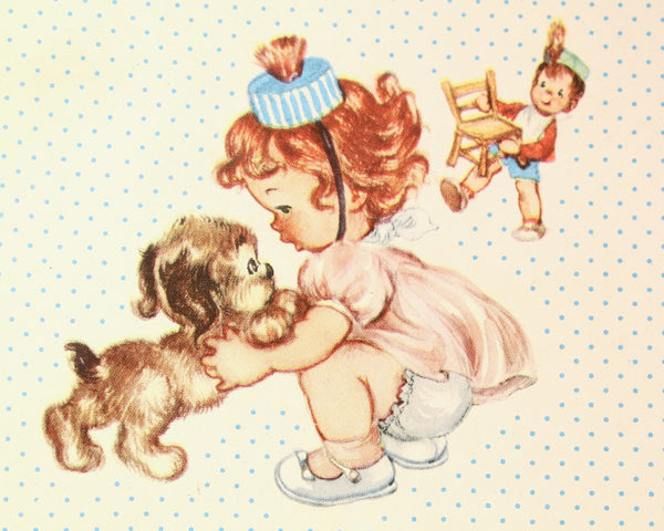 Puppies: A Polka Dot Book by Edith Lowe | Illustrated by Sharon Banigan | 1948 Polka Dot Book | Bixley Shop