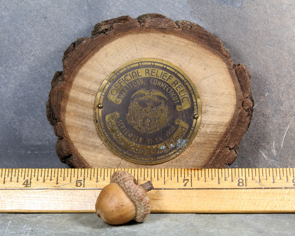 RARE! 1938 Official Relief Relic of Hurricane & Flood Hartford Connecticut | September 21-24, 1938 Hurricane and Flood Relic| Bixley Shop