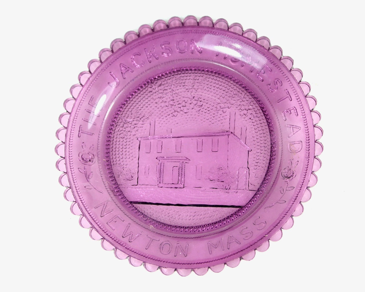 Rare First Issue Jackson Homestead Lead Crystal Cup Plate