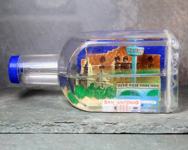 Vintage San Antonio, Texas Souvenir Bottle Snow Globe | 1970s San Antonio Snow Globe | Alamo Snow Globe | Bixley Shop