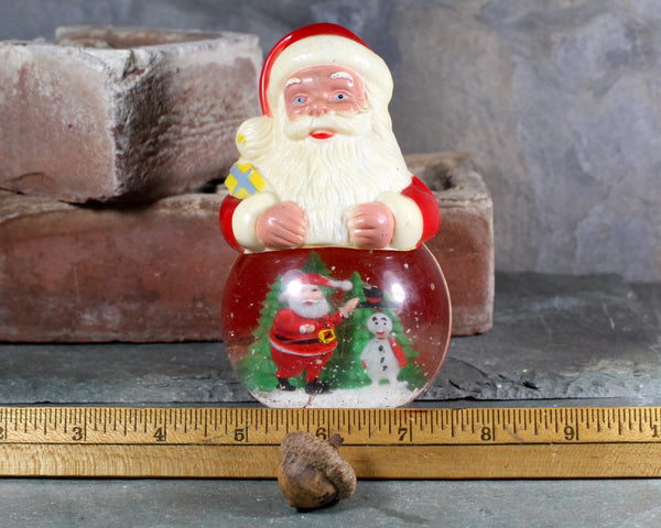 RARE! Vintage Santa Claus Snow Globe | 1960s Christmass Snow Globe | Round Belly Santa Snow Globe | Bixley Shop