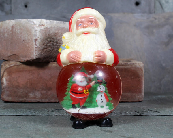 RARE! Vintage Santa Claus Snow Globe | 1960s Christmass Snow Globe | Round Belly Santa Snow Globe | Bixley Shop