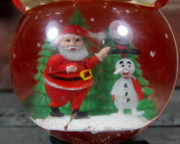 RARE! Vintage Santa Claus Snow Globe | 1960s Christmass Snow Globe | Round Belly Santa Snow Globe | Bixley Shop