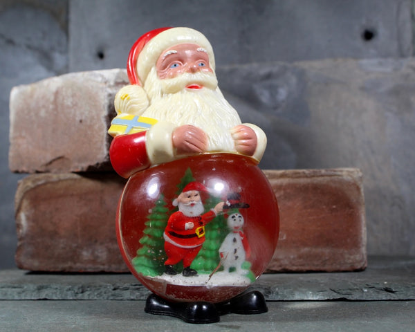 RARE! Vintage Santa Claus Snow Globe | 1960s Christmass Snow Globe | Round Belly Santa Snow Globe | Bixley Shop