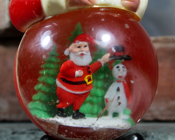 RARE! Vintage Santa Claus Snow Globe | 1960s Christmass Snow Globe | Round Belly Santa Snow Globe | Bixley Shop