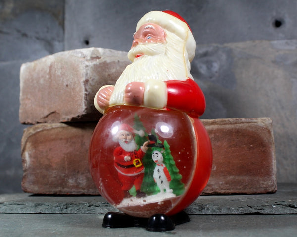 RARE! Vintage Santa Claus Snow Globe | 1960s Christmass Snow Globe | Round Belly Santa Snow Globe | Bixley Shop