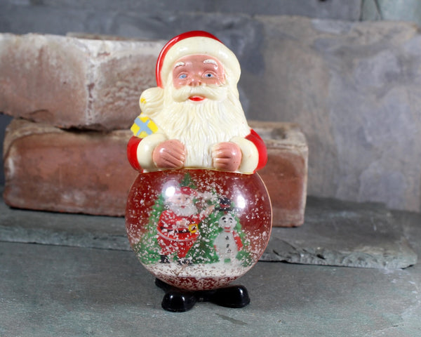 RARE! Vintage Santa Claus Snow Globe | 1960s Christmass Snow Globe | Round Belly Santa Snow Globe | Bixley Shop