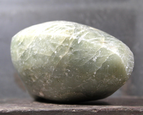 Seed Pod Stone Sculpture | Art Sculpture | Hand Carved Sea Foam Green Quartz-like Seed Pod