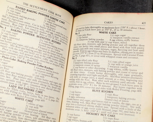 1948 The Settlement Cookbook by Mrs. Simon Kander | Vintage Homemakers Textbook & Cookbook | 18th Edition | Milwaukee, Wisconsin