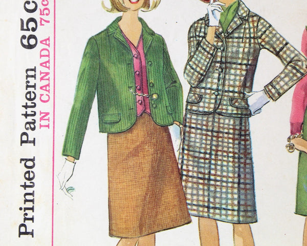 1965 Simplicity #6124 Misses' Suit & VestPattern | | Complete, Cut Pattern in Original Envelope | Bixley Shop