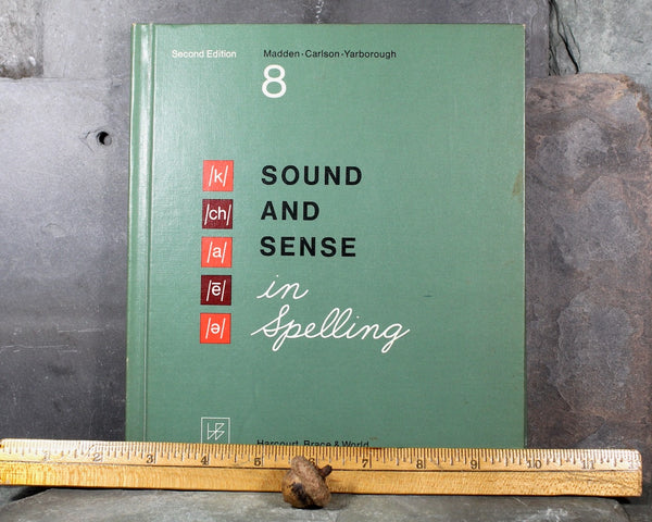 Sound & Sense in Spelling | 1968 Vintage Spelling Schoolbook | Bixley Shop