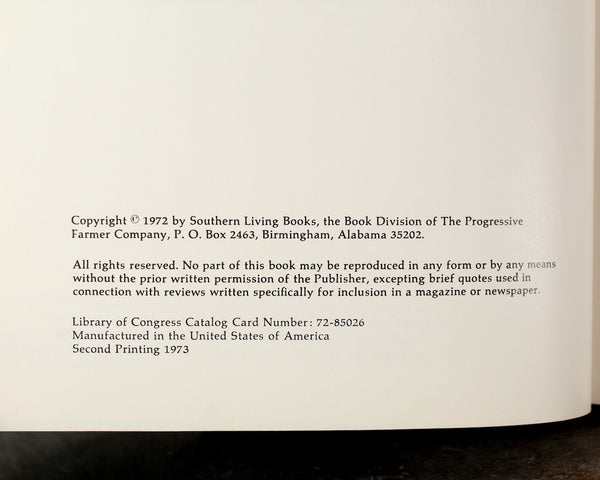 Southern Living Party Cookbook - Complete Menus & Entertaining Guide | 1972 First Edition | Southern Cooking |Bixley Shop