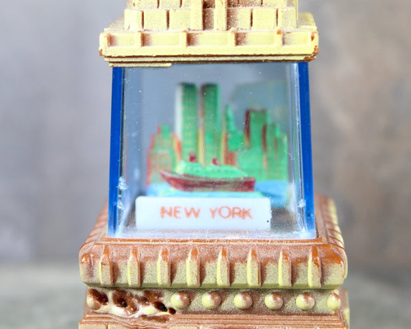 1970s Statue of Liberty Souvenir Snow Globe | New York City Snow Globe | World Trade Center | Empire State Building | Bixley Shop