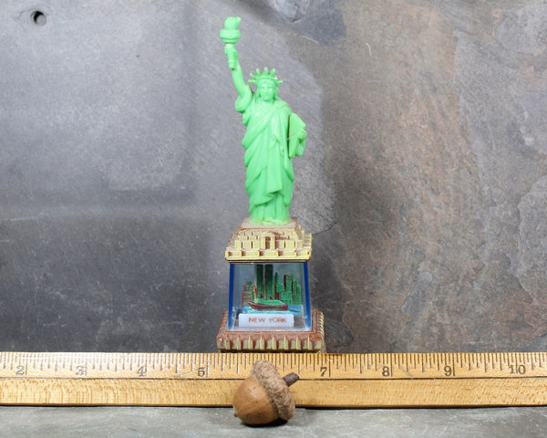 1970s Statue of Liberty Souvenir Snow Globe | New York City Snow Globe | World Trade Center | Empire State Building | Bixley Shop