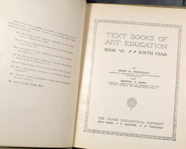 Text Books of Art Education by Hugo B. Froehlich, 1905 | Prang Education Antique Art Textbook | Bixley Shop