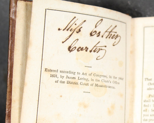 VERY RARE! The Comforts of Piety by Jeremy Taylor | 1831 Antique, Miniature Book of Prayer and Reflections