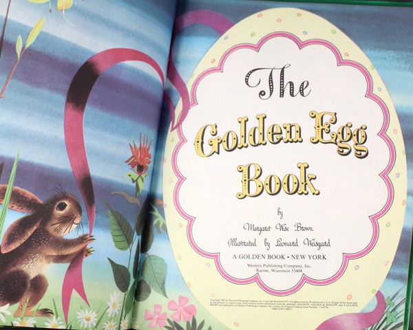 The Golden Egg Book by Margaret Wise Brown | Illustrated by Leonard Weisgard | 1947 Vintage Children's Picture Book | Easter Bunny