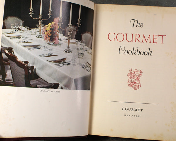 The Gourmet Cookbook by William Applebaum | 1951 FIRST EDITION/Second Printing | Vintage Gourmet Magazine | Bixley Shop